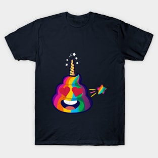 Cute & Magical Rainbow Unicorn Poop Emoji - Birthday Gift T-Shirt